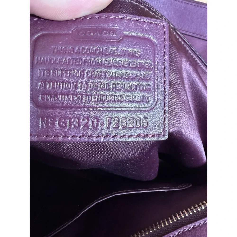 vintage coach  Taylor leather Carry All Satchel  Burgundy